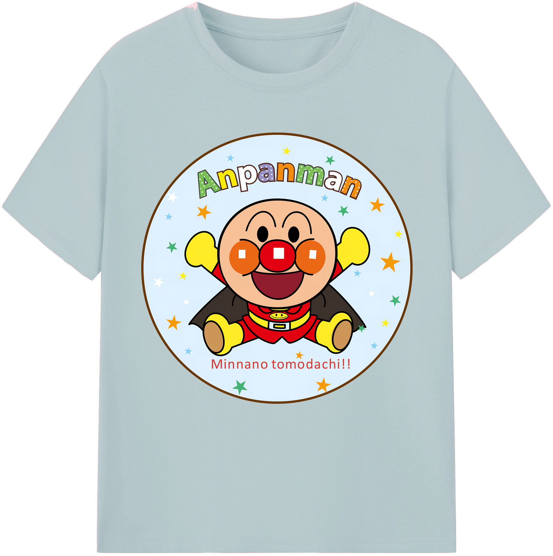 （画像用） アンパンマン Anpanman 綿100％半袖Tシャツ（フロントプリント）